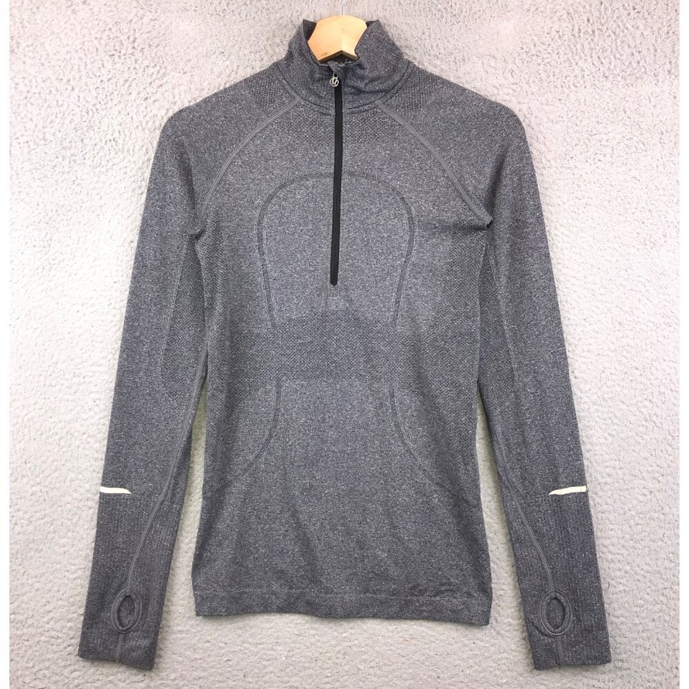 Lululemon Swiftly Tech 1/2 Zip Gray Reflective Sz… - image 1
